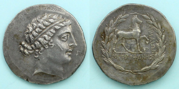 アンフィポリス銅貨　　ギリシャコイン　ローマコイン　ゼウスとヤギ