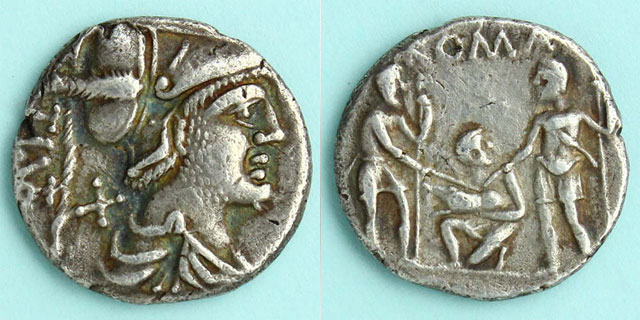 西暦270年発行! ローマ皇帝アウレリアヌス銀貨 古代コイン-