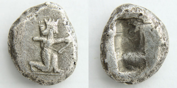 アケメネス朝ペルシャ；シグロス銀貨、NGCスラブ、希少品-