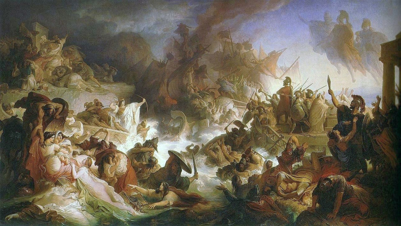 Kaulbach _Wilhelm_von_-_Die_Seeschlacht_bei_Salamis_-_1868