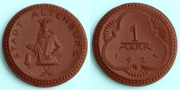 シ*中様 1921年 ドイツ　アルテンブルク他緊急通貨　陶貨　3枚セット シ*中様 1921年 ドイツ アルテンブルク他緊急通貨 陶貨 3枚